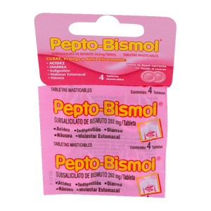 PEPTO BISMOL PASTILLAS 4  PZA.