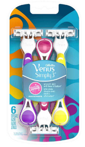 GILLETTE SIMPLY VENUS3 DESECHABLE 3/HOJAS BLISTER 6  PZA.