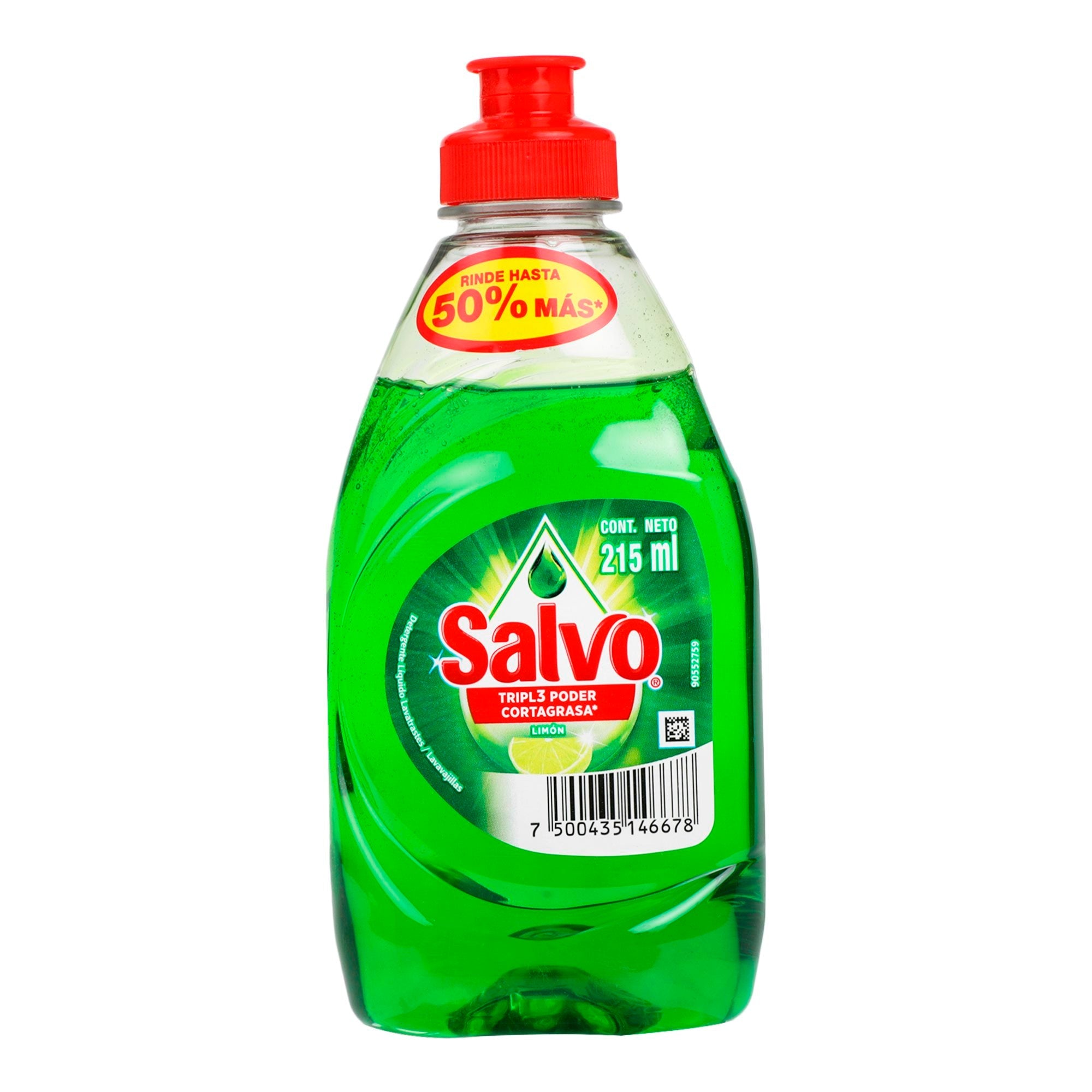 DETERGENTE  LIQUIDO LAVATRASTES  SALVO 215  ML.