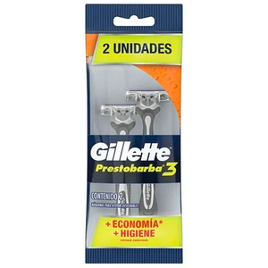 GILLETTE PRESTO BARBA3 BOLSA 2  PZA.