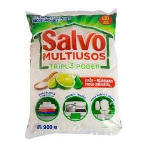 DETERGENTE EN POLVO SALVO MULTIUSOS 900  GR.