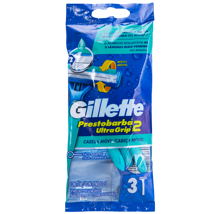 GILLETTE PRESTOBARBA 2 MÁQUINA PARA AFEITAR DESECHABLE CABEZA MÓVIL 3  PZA.