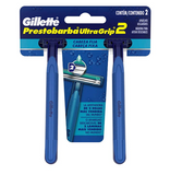 Gillette Rastrillo Para Afeitar Desechable Ultragrip2 Con 2 Hojas Y Cabeza Fija 2 Uds+ 2  PZA.