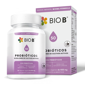 PROBIÓTICOS 50  BILLONES BIO B FRASCO 30 CAPSULAS 1  PZA.