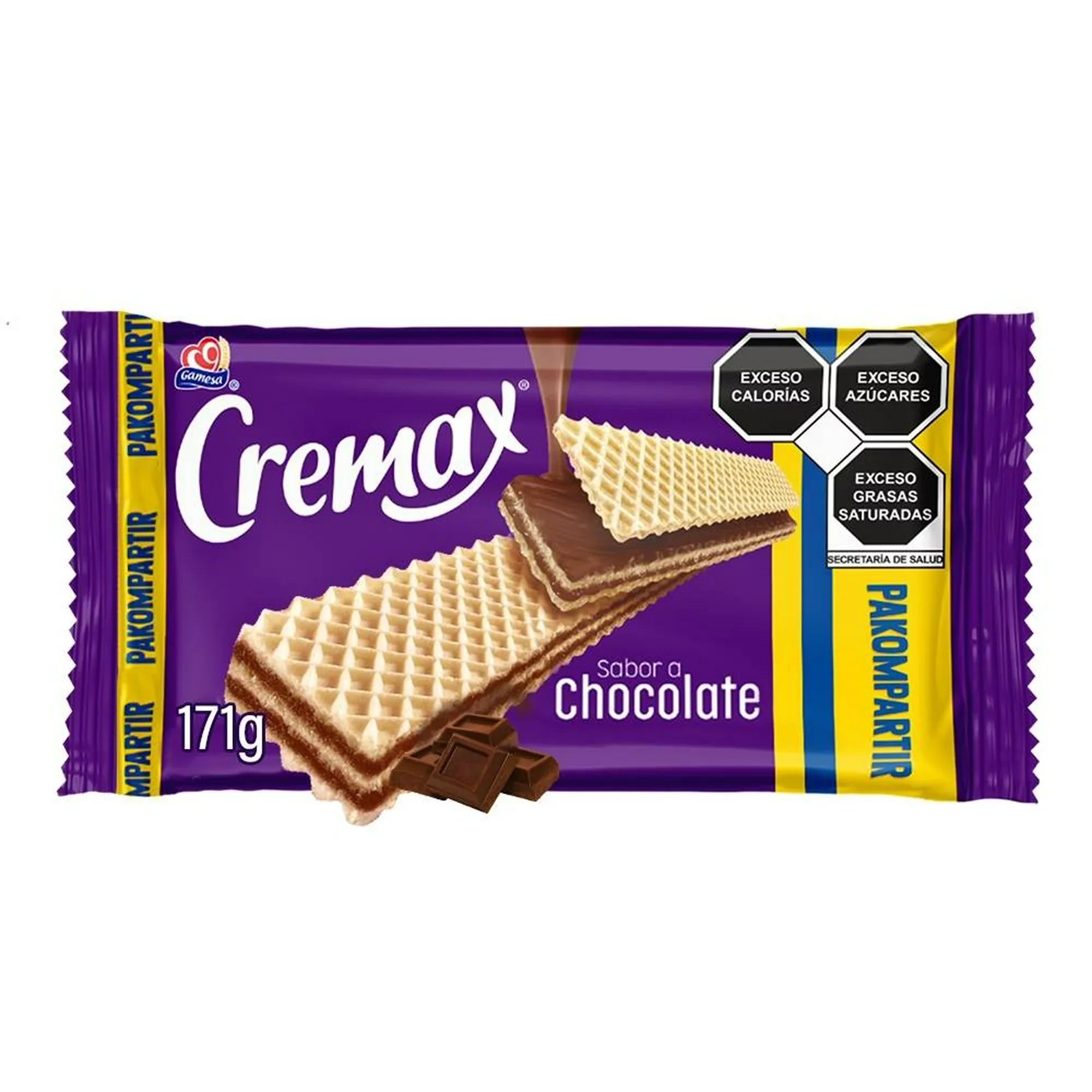 CREMAX DE NIEVE SABOR CHOCOLATE GAMESA PAQUETE 171  GR.