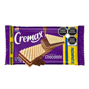 CREMAX DE NIEVE SABOR CHOCOLATE GAMESA PAQUETE 171  GR.