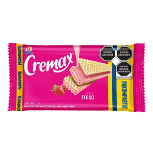 CREMAX DE NIEVE SABOR FRESA GAMESA PAQUETE 171  GR.