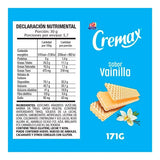 CREMAX DE NIEVE SABOR VAINILLA GAMESA PAQUETE 171  GR.