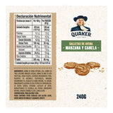 GALLETA DE  AVENA MANZANA Y CANELA QUAKER CAJA 240  GR.