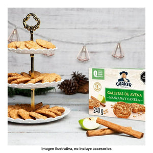 GALLETA DE  AVENA MANZANA Y CANELA QUAKER CAJA 240  GR.