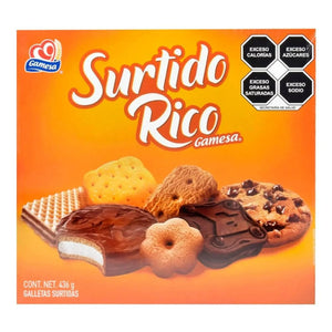 GALLETAS SURTIDO RICO GAMESA CAJA 436  GR.