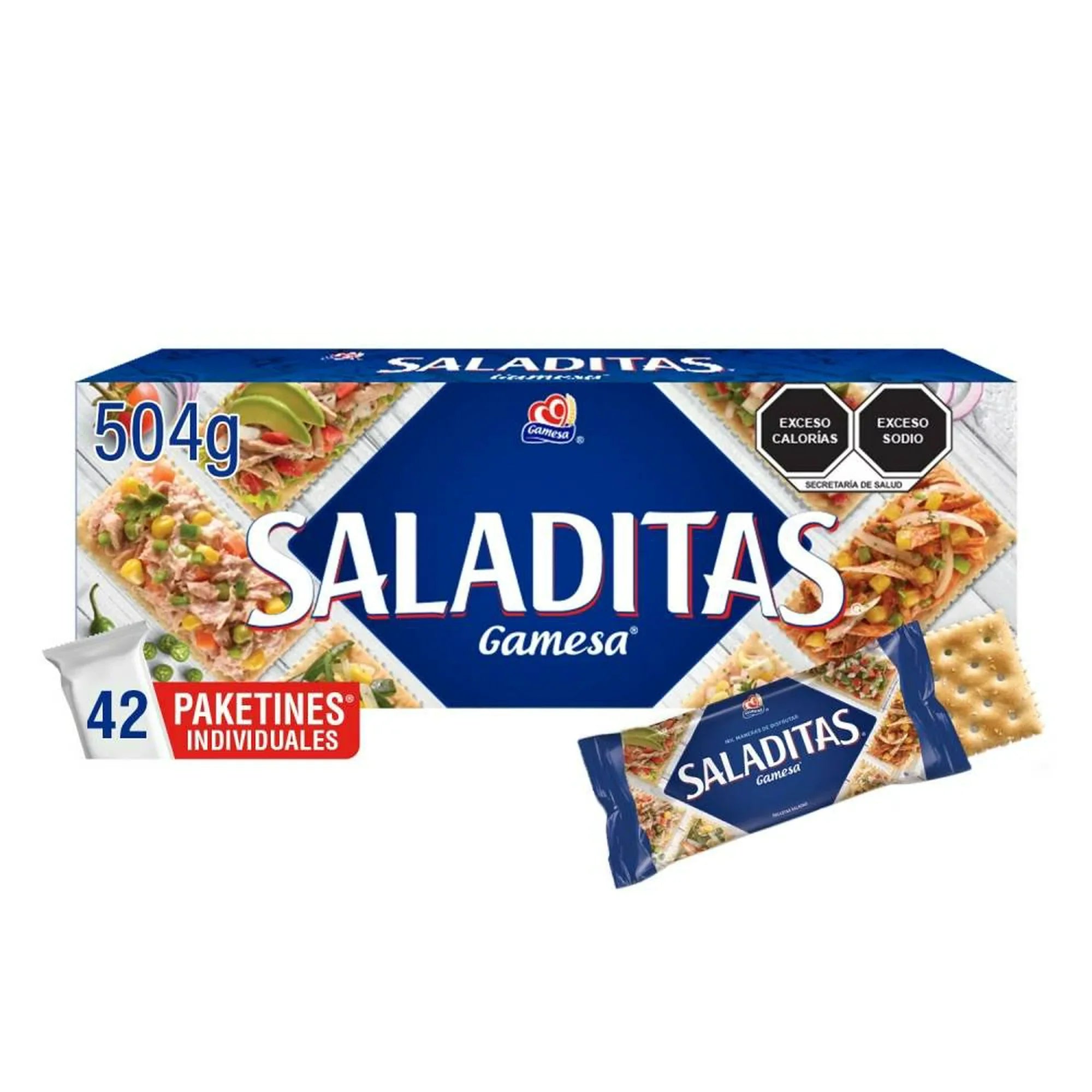 GALLETAS SALADITAS DE GAMESA CAJA 504  GR.