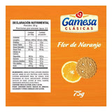 GALLETA FLOR DE NARANJO CLÁSICAS GAMESA  PAQUETE 75  GR.