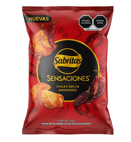 PAPAS SABRITAS SENSACIONES CHILES SECOS INO 150  GR.