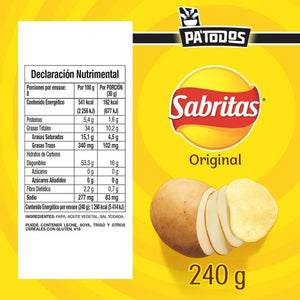 SABRITAS SAL PATODOS 240  GR.