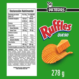 RUFFLES QUESO PATODOS 278  GR.