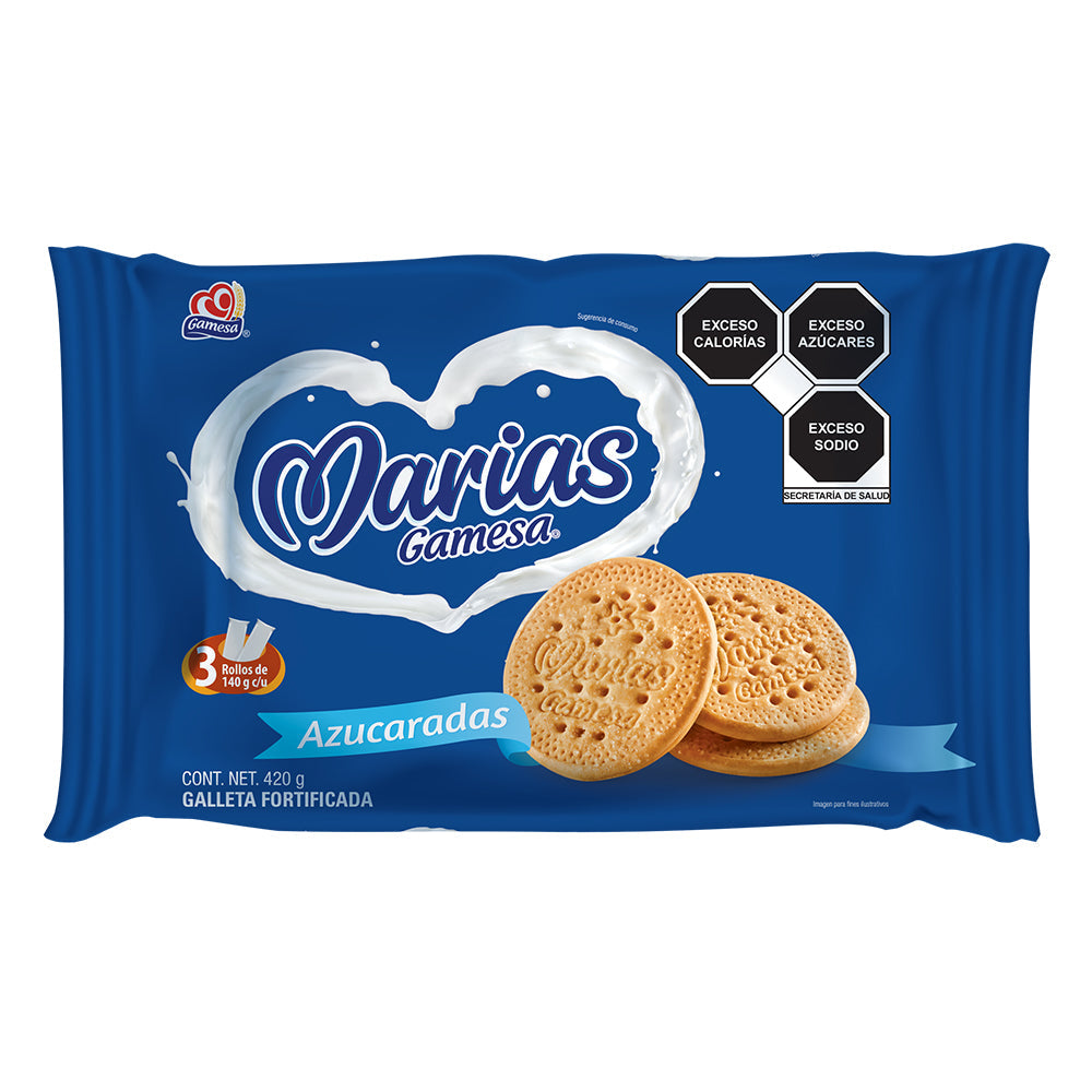 GALLETAS MARIAS AZUCARADAS GAMESA PAQUETE 420  GR.