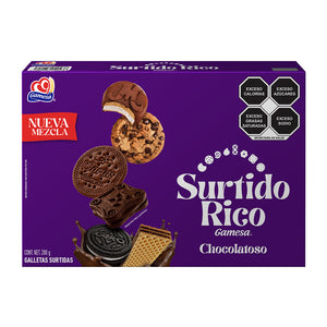 GALLETAS SURTIDO RICO CHOCOLATOSO GAMESA CAJA 280  GR.