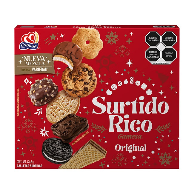 GALLETAS SURTIDO RICO GAMESA CAJA 424  GR.