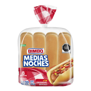 PAN PARA HOT DOG MEDIAS NOCHES BIMBO 340  GR.