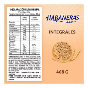 GALLETAS HABANERAS INTEGRALES GAMESA CAJA 468  GR.