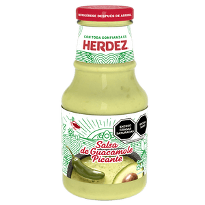 SALSA GUACAMOLE PICANTE HERDEZ BOTELLA 240  GR.