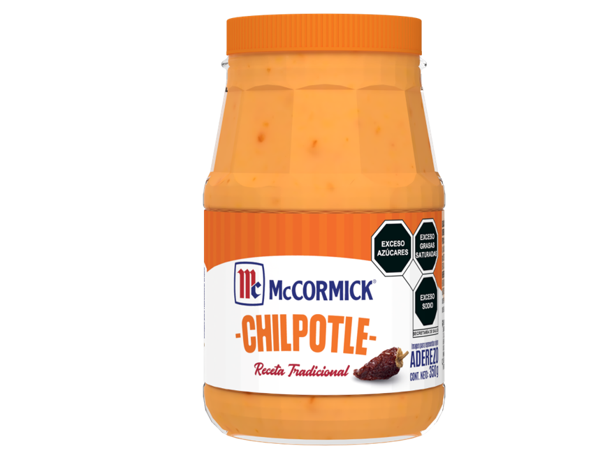 ADEREZO DE MAYONESA CON CHIPOTLE MCCORMICK FRASCO 350  GR.