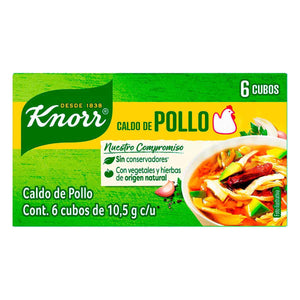 CALDO DE POLLO KNORR 6 CUBOS CAJA 6  PZA.