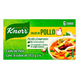 CALDO DE POLLO KNORR 6 CUBOS CAJA 6  PZA.