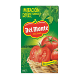 PURÉ DE TOMATE NATURAL DEL MONTE TETRA 1  LT.