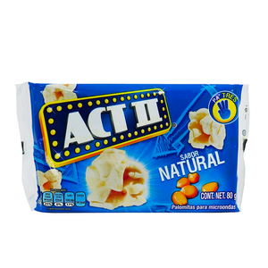 PALOMITAS ACT II SABOR NATURAL 80GRS 1  PZA.