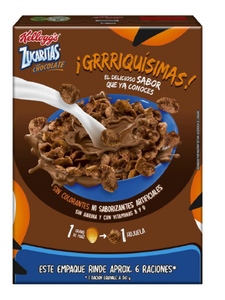 HOJUELAS DE MAIZ ESCARCHADAS CON AZUCAR SABOR CHOCOLATE ZUCARITAS KELLOGGS 200  GR.