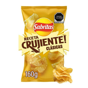 PAPAS SABRITAS RECETA CRUJIENTE SAL 160  GR.