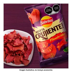 PAPAS SABRITAS RECETA CRUJIENTE FLAMIN HOT 160 GRS 160  GR.