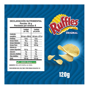 RUFFLES SAL COMPARTE DE 120GRS. 120  GR.