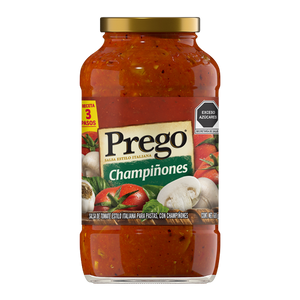 SALSA CON CHAMPIÑONES PREGO FRASCO 680  GR.