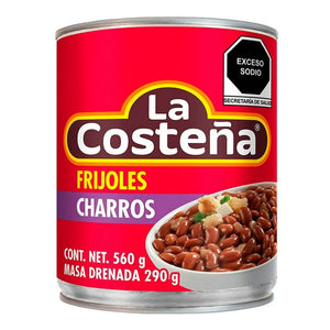 FRIJOLES CHARROS LA COSTEÑA LATA 560  GR.