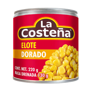 ELOTE DORADO ENTERO LA COSTEÑA LATA 220  GR.