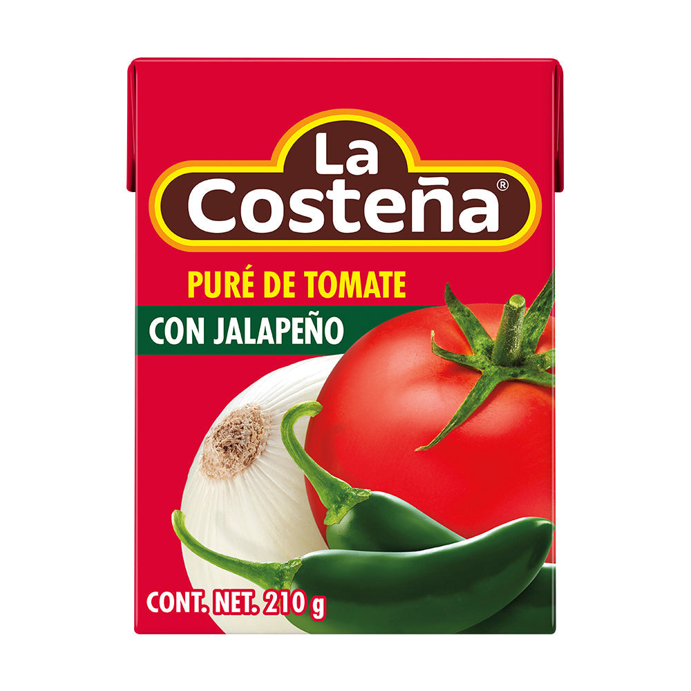 PURÉ DE TOMATE CON JALAPEÑO LA COSTEÑA TETRA 210  GR.