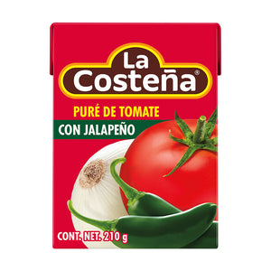 PURÉ DE TOMATE CON JALAPEÑO LA COSTEÑA TETRA 210  GR.