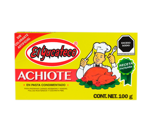 PASTA DE ACHIOTE CONDIMENTADO EL YUCATECO PAQ. 100  GR.