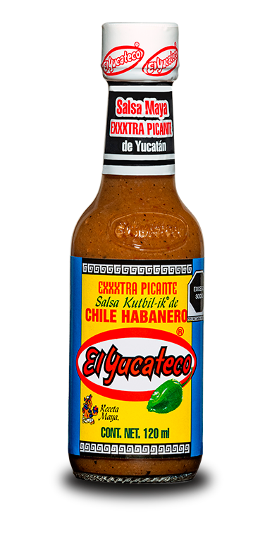 SALSA DE CHILE HABANERO KUTBIL-IK EL YUCATECO BOTELLA 120  ML.