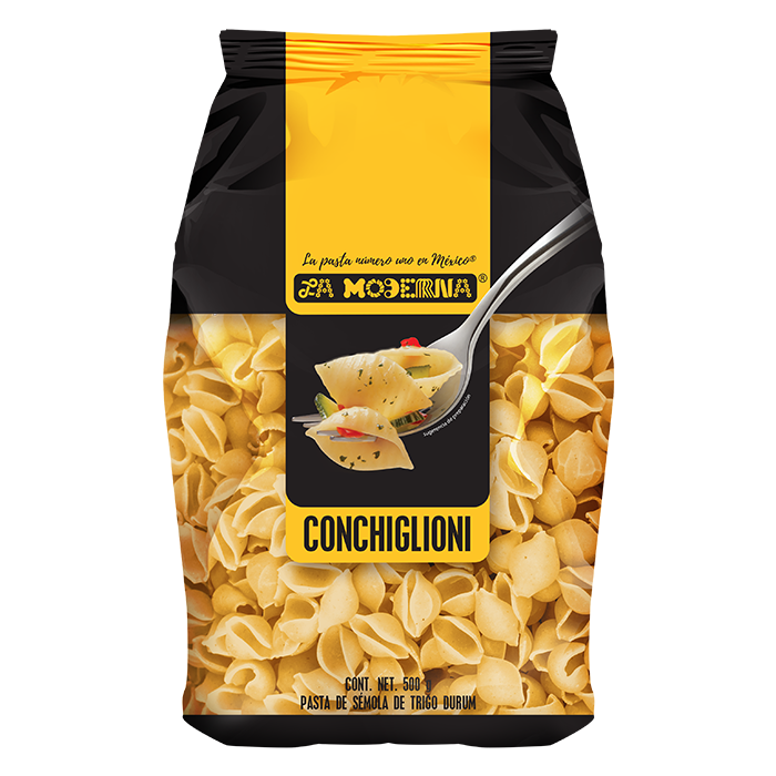 PASTA DE SEMOLA DE TRIGO DURUM CONCHIGLIONI  LA MODERNA 500  GR.