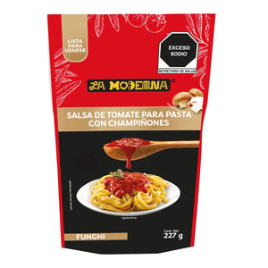 SALSA PARA PASTA FUNGHI LA MODERNA SOBRE 227  GR.