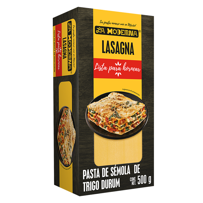 PASTA DE SEMOLA DE TRIGO DURUM LASAGNA LA MODERNA 500  GR.