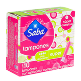 TAMPON SABA SUPER SIN OLOR 10  PZA.