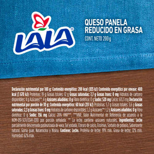 QUESO PANELA LALA LIGHT 200  GR.