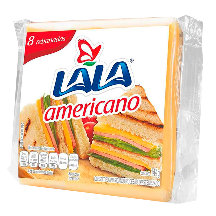 QUESO AMERICANO LALA 144  GR.