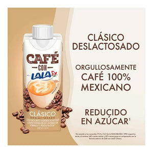 CAFE CON LECHE  DESLACTOSADA LALA 330  ML.