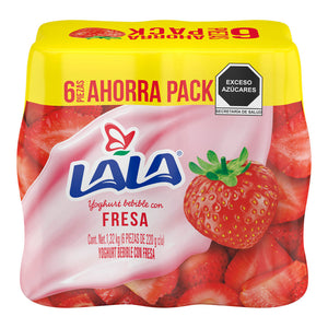 YOGHURT PARA BEBER LALA FRESA SIX PACK 1  PZA.